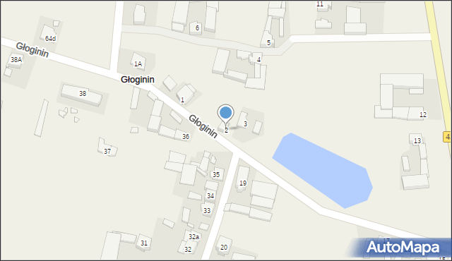 Głoginin, Głoginin, 2, mapa Głoginin