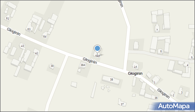 Głoginin, Głoginin, 64d, mapa Głoginin