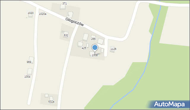 Głogoczów, Głogoczów, 1008, mapa Głogoczów