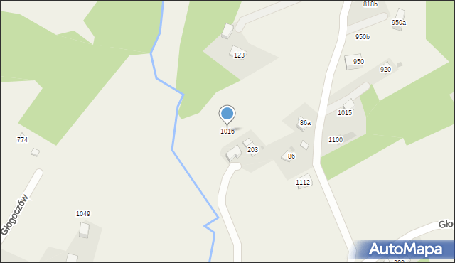 Głogoczów, Głogoczów, 1016, mapa Głogoczów