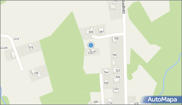 Głogoczów, Głogoczów, 1021, mapa Głogoczów