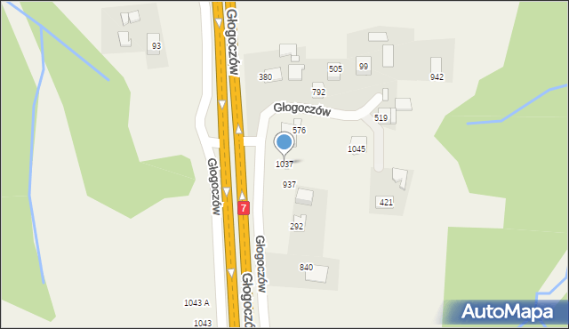 Głogoczów, Głogoczów, 1037, mapa Głogoczów
