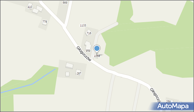 Głogoczów, Głogoczów, 1068, mapa Głogoczów