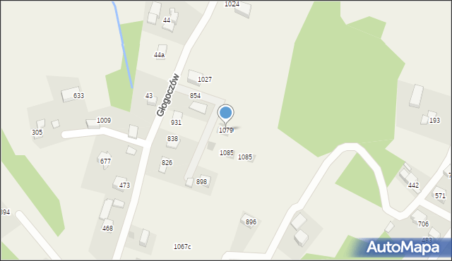 Głogoczów, Głogoczów, 1079, mapa Głogoczów