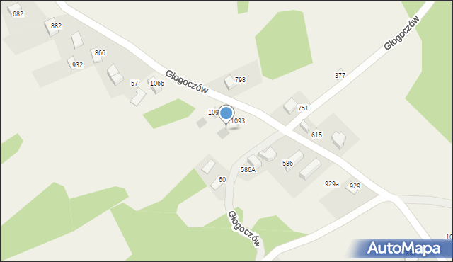Głogoczów, Głogoczów, 1093a, mapa Głogoczów
