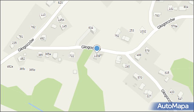 Głogoczów, Głogoczów, 1104, mapa Głogoczów