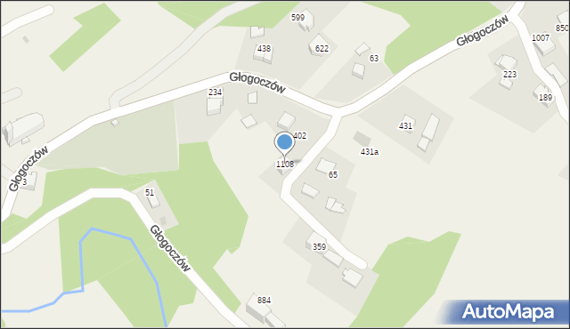 Głogoczów, Głogoczów, 1108, mapa Głogoczów