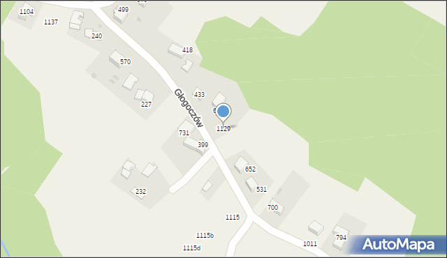 Głogoczów, Głogoczów, 1129, mapa Głogoczów