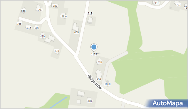 Głogoczów, Głogoczów, 1133, mapa Głogoczów