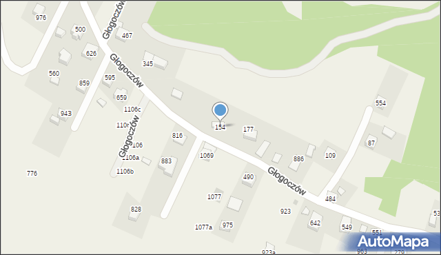 Głogoczów, Głogoczów, 154, mapa Głogoczów