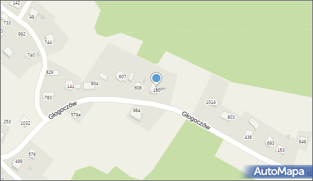 Głogoczów, Głogoczów, 160, mapa Głogoczów