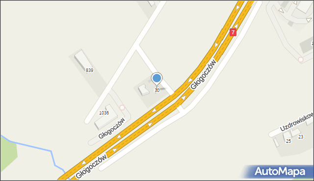 Głogoczów, Głogoczów, 30, mapa Głogoczów