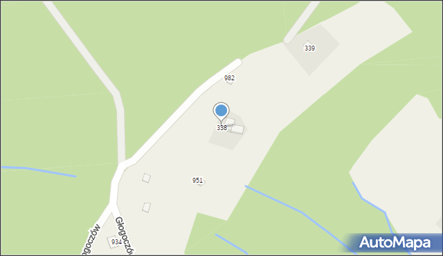 Głogoczów, Głogoczów, 338, mapa Głogoczów