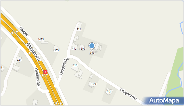 Głogoczów, Głogoczów, 356, mapa Głogoczów
