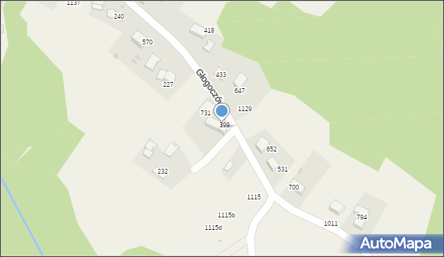 Głogoczów, Głogoczów, 399a, mapa Głogoczów