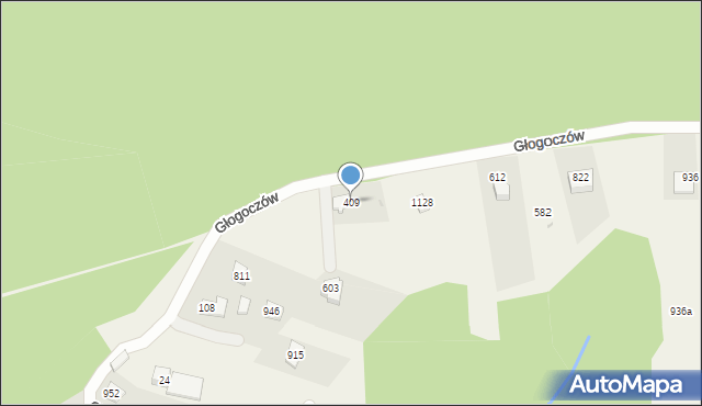 Głogoczów, Głogoczów, 409, mapa Głogoczów
