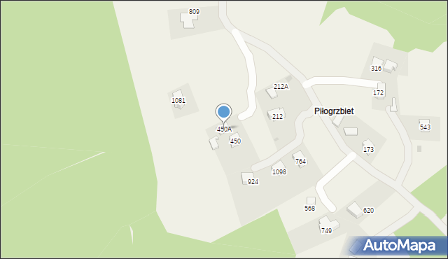 Głogoczów, Głogoczów, 450A, mapa Głogoczów