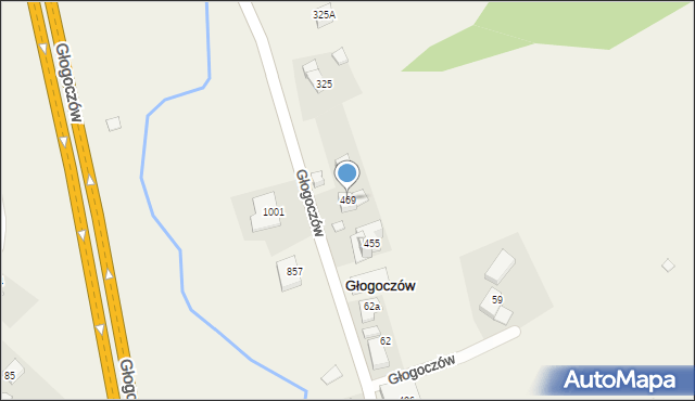 Głogoczów, Głogoczów, 469, mapa Głogoczów