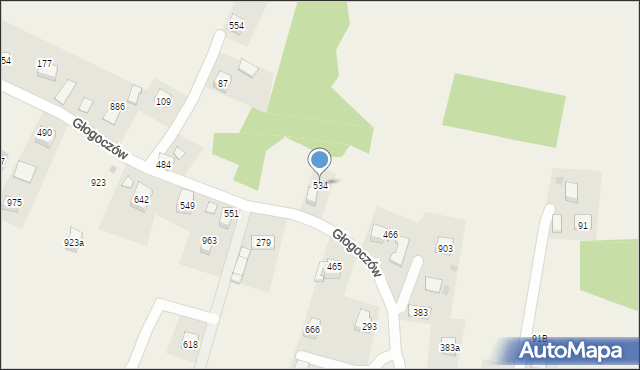 Głogoczów, Głogoczów, 534, mapa Głogoczów