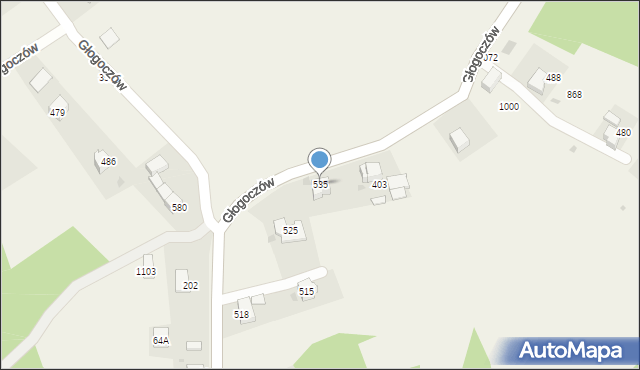 Głogoczów, Głogoczów, 535, mapa Głogoczów