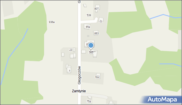 Głogoczów, Głogoczów, 565, mapa Głogoczów