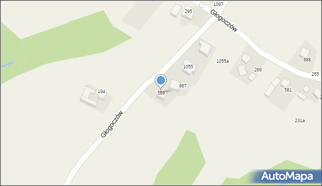 Głogoczów, Głogoczów, 589, mapa Głogoczów