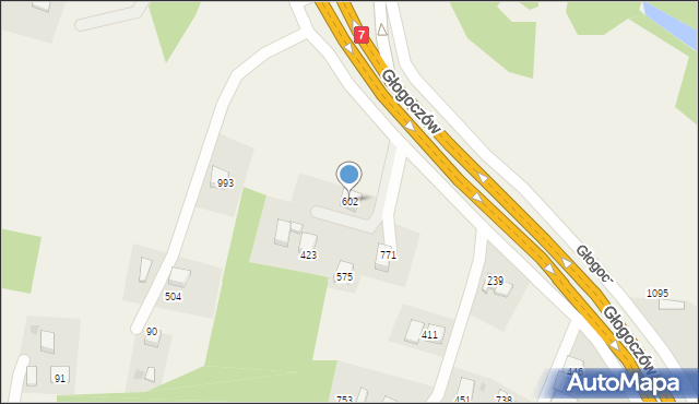 Głogoczów, Głogoczów, 602, mapa Głogoczów