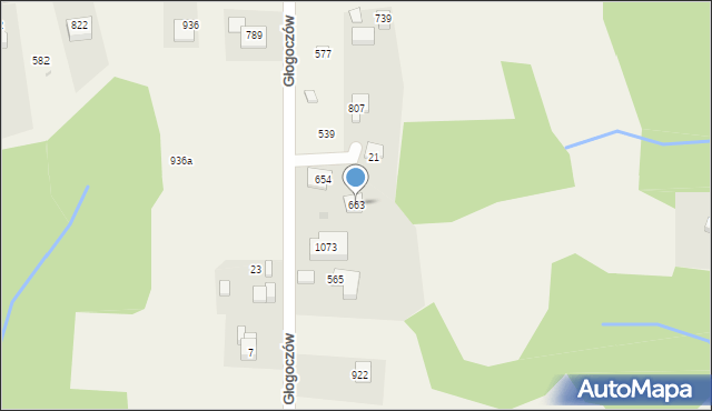 Głogoczów, Głogoczów, 663, mapa Głogoczów