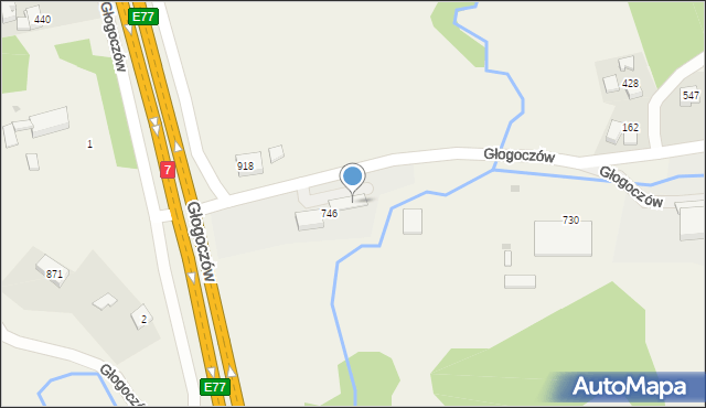 Głogoczów, Głogoczów, 746A, mapa Głogoczów
