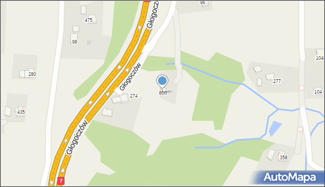 Głogoczów, Głogoczów, 800, mapa Głogoczów