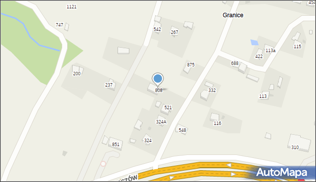 Głogoczów, Głogoczów, 808, mapa Głogoczów