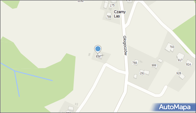 Głogoczów, Głogoczów, 834, mapa Głogoczów