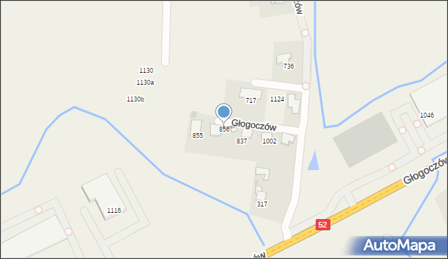 Głogoczów, Głogoczów, 856, mapa Głogoczów