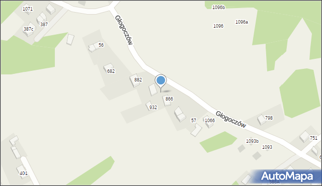 Głogoczów, Głogoczów, 869, mapa Głogoczów