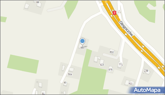 Głogoczów, Głogoczów, 993, mapa Głogoczów