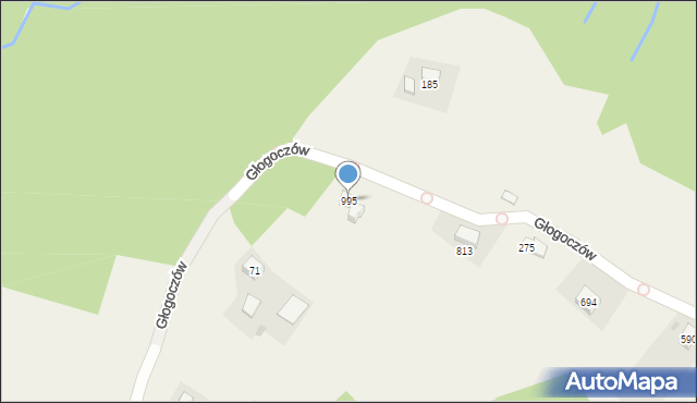 Głogoczów, Głogoczów, 995, mapa Głogoczów