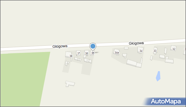 Głogowa, Głogowa, 35, mapa Głogowa