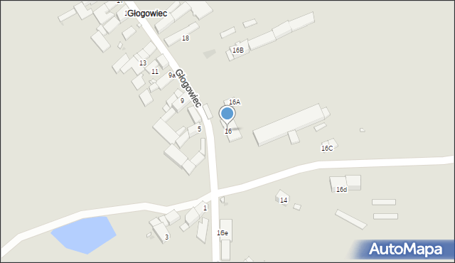 Głogówek, Głogowiec, 16, mapa Głogówek