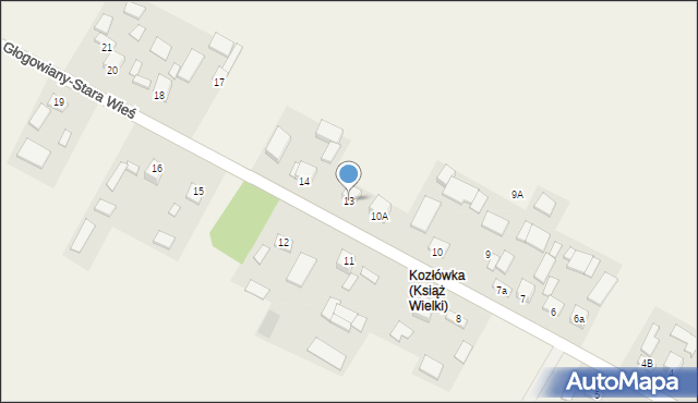 Głogowiany-Wrzosy, Głogowiany-Wrzosy, 13, mapa Głogowiany-Wrzosy