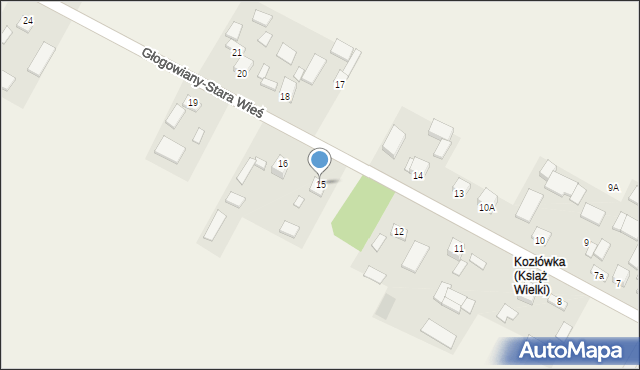 Głogowiany-Wrzosy, Głogowiany-Wrzosy, 15, mapa Głogowiany-Wrzosy