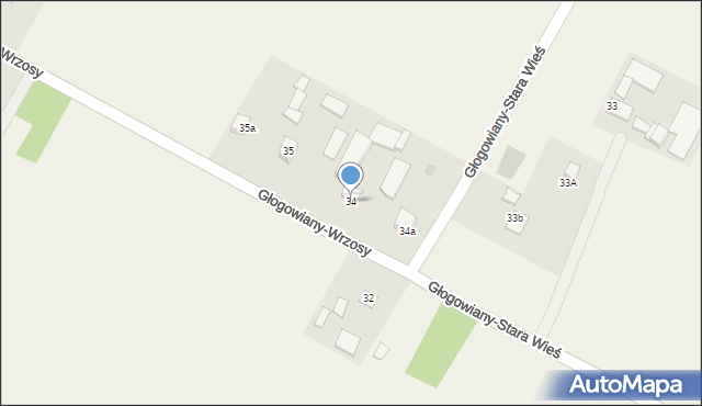 Głogowiany-Wrzosy, Głogowiany-Wrzosy, 34, mapa Głogowiany-Wrzosy