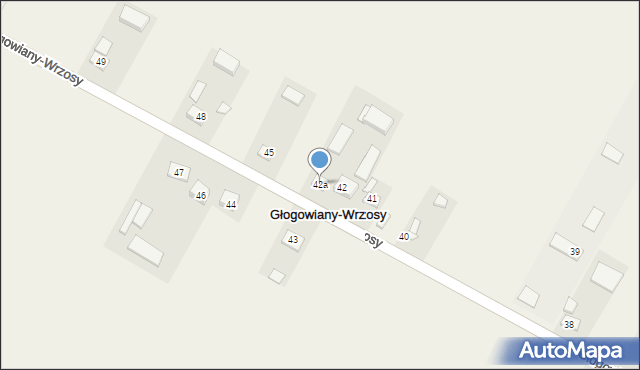 Głogowiany-Wrzosy, Głogowiany-Wrzosy, 42a, mapa Głogowiany-Wrzosy