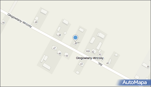 Głogowiany-Wrzosy, Głogowiany-Wrzosy, 45, mapa Głogowiany-Wrzosy