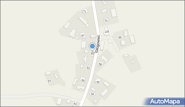 Głogowiec, Głogowiec, 63, mapa Głogowiec