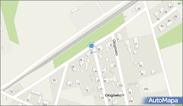 Głogówko, Głogówko, 40, mapa Głogówko