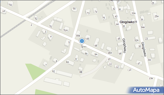 Głogówko, Głogówko, 9, mapa Głogówko