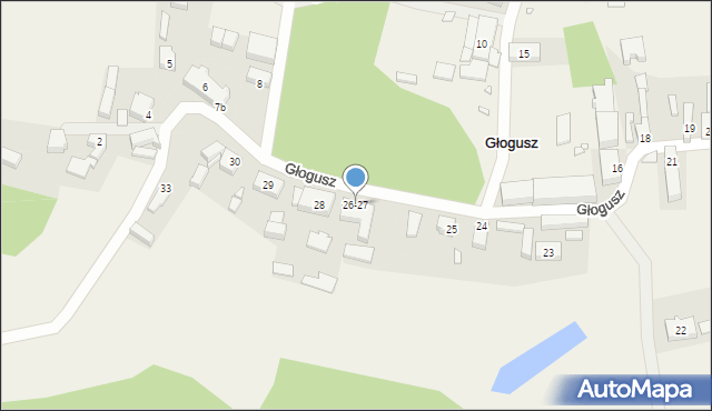 Głogusz, Głogusz, 26-27, mapa Głogusz