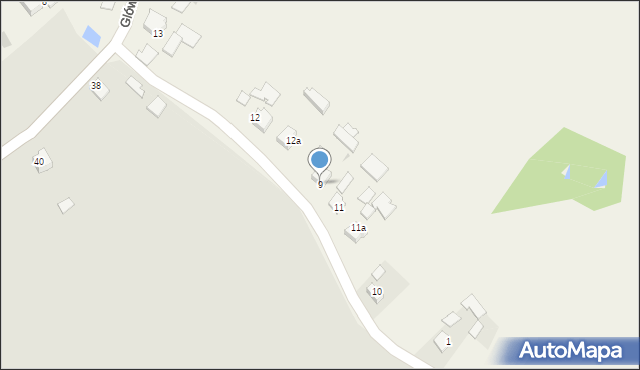 Glów, Glów, 9, mapa Glów