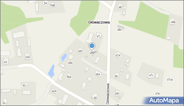 Głowaczowa, Głowaczowa, 45D, mapa Głowaczowa