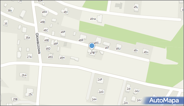 Głowaczowa, Głowaczowa, 47B, mapa Głowaczowa